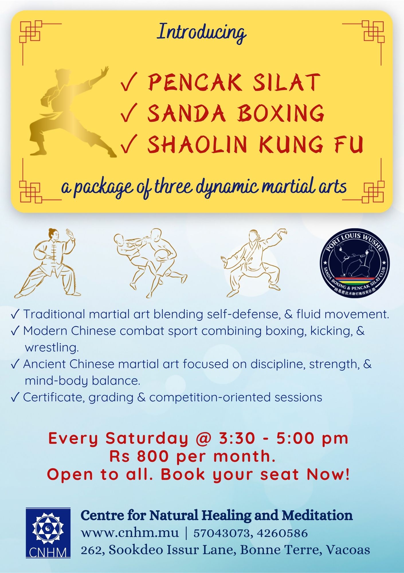 Pencak Silat, Sanda Boxing and Shaolin Kung Fu